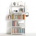 Scaffale portaoggetti in metallo a cinque livelli, colore bianco
